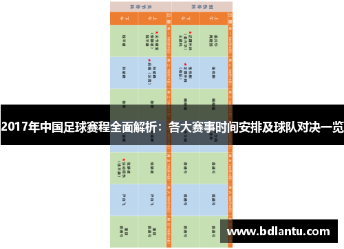 2017年中国足球赛程全面解析:各大赛事时间安排及球队对决一览 2017年中国足球赛程全面解析:各大赛事时间安排及球队对决一览